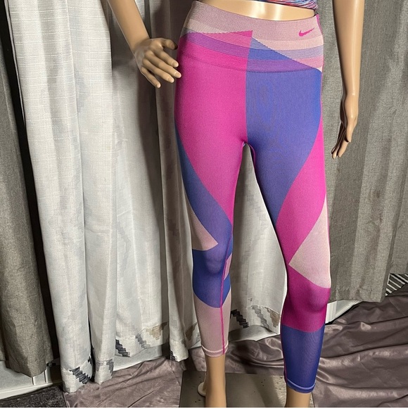 Nike Sculpt Lux Icon Clash Seamless Dri-fit Knit Leggings Medium - Picture 5 of 8